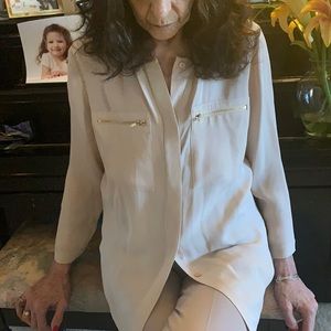 Theory Silk Suit w/straight matching pants.